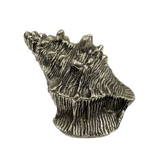 Silver Metallic Conch Sea Shell Nautical Home Decor for Table‎ or Shelf